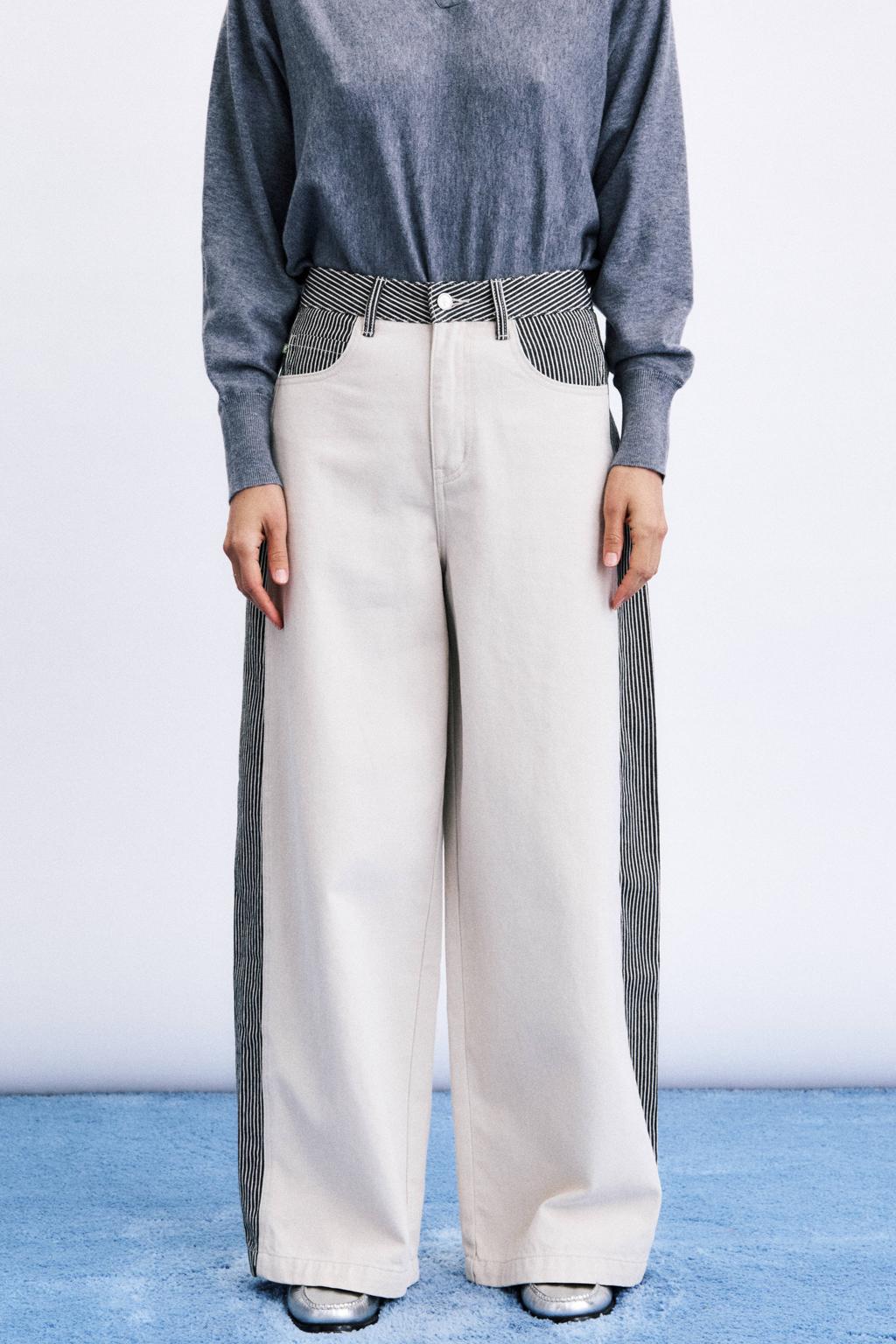 FRNCH wide leg jeans - wit