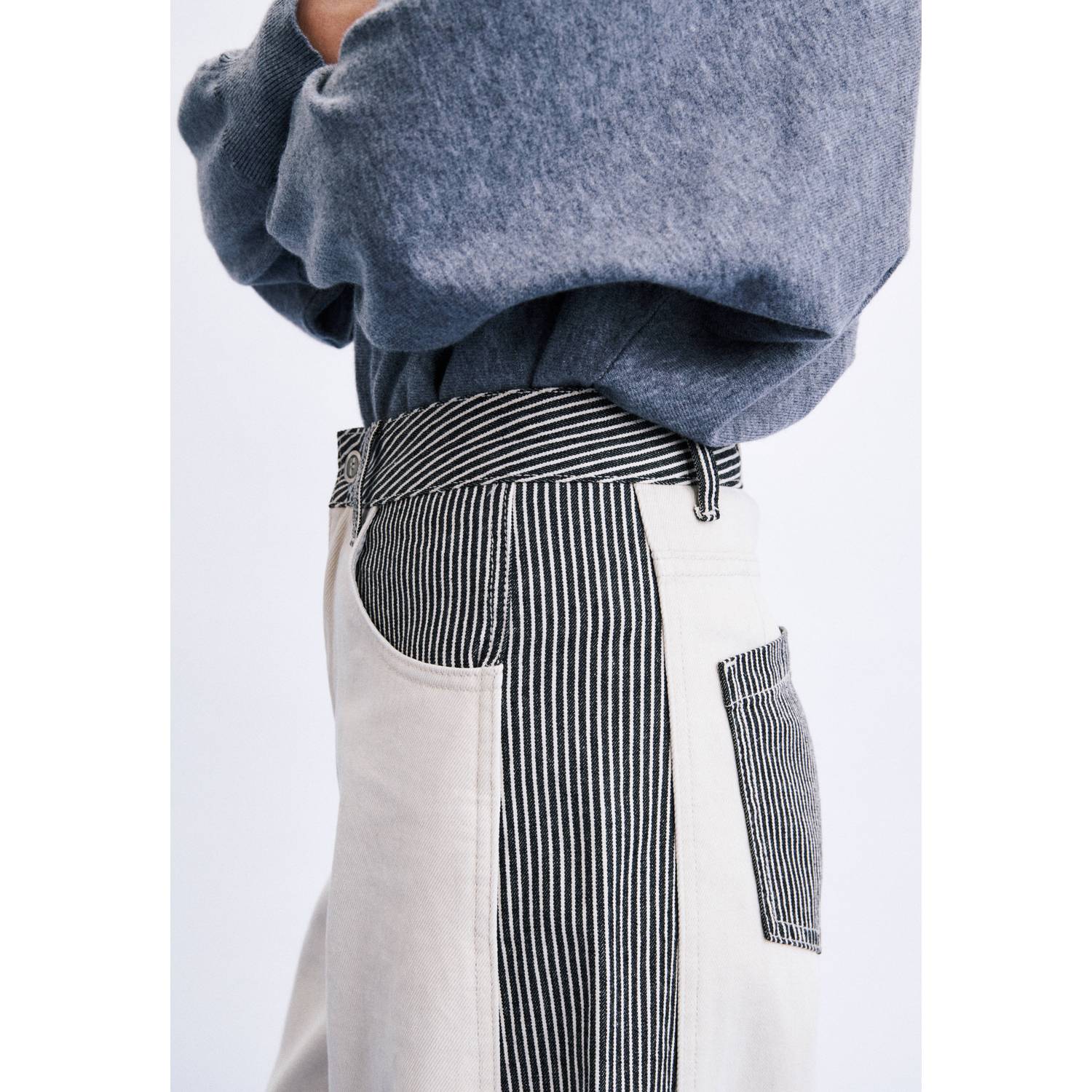 FRNCH wide leg jeans wit