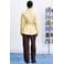 FRNCH imitatieleren blouse met ceintuur - geel