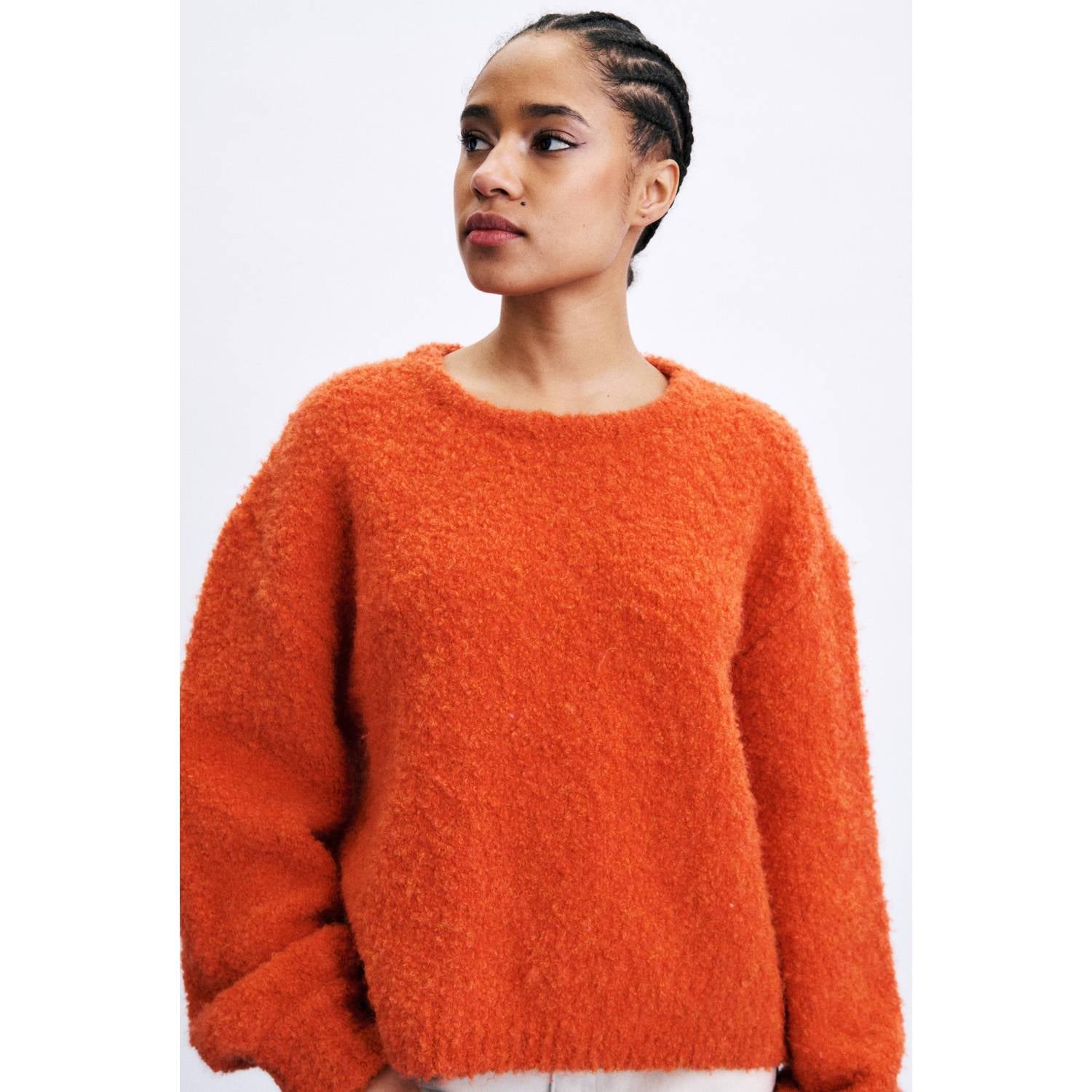 FRNCH wollen gebreide trui oranje