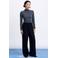 FRNCH wide leg broek - donkerblauw