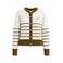 FRNCH gestreept gebreid vest met wol - wit