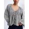 FRNCH geruite blouse - wit