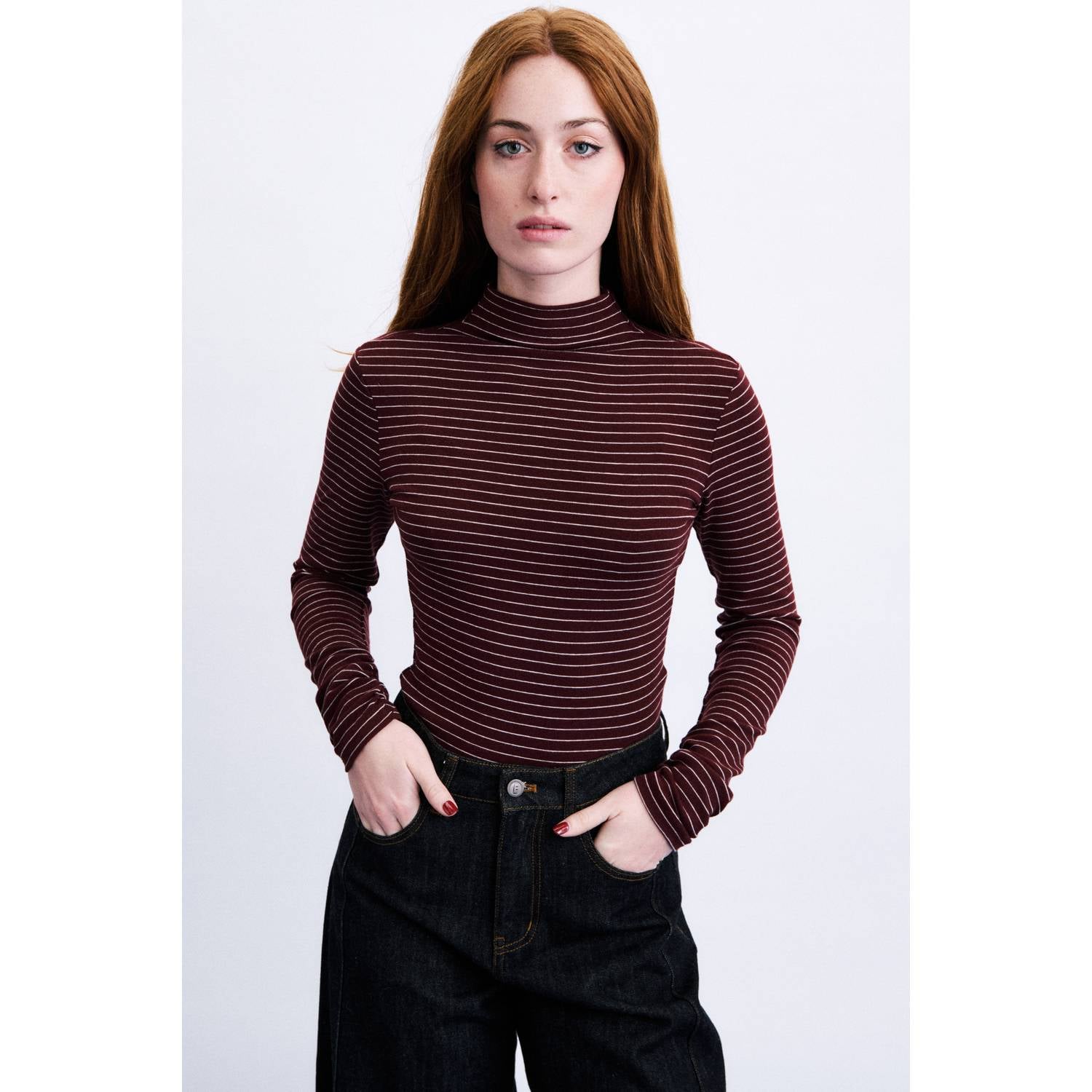 FRNCH wide leg jeans donkerblauw denim