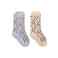 Mango Kids sokken met print - lichtblauw/beige (set van 2)