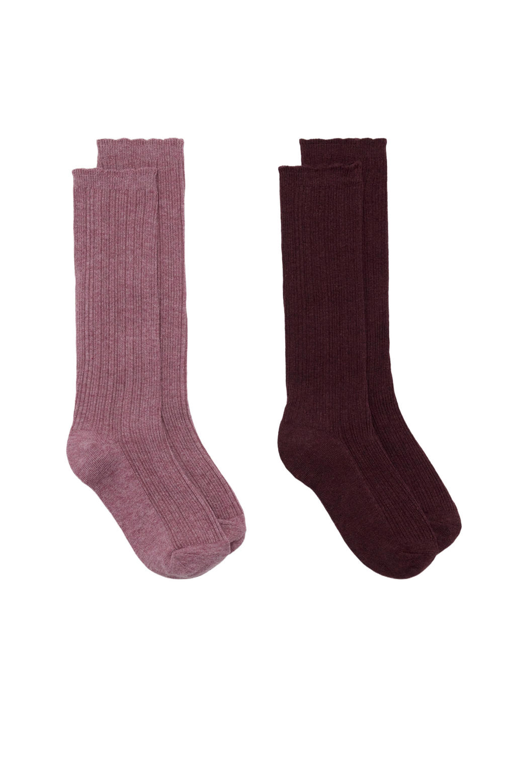 Mango Kids sokken - donkerrood/rood (set van 2)