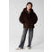 Shoeby imitatiebont faux fur jas - donkerbruin