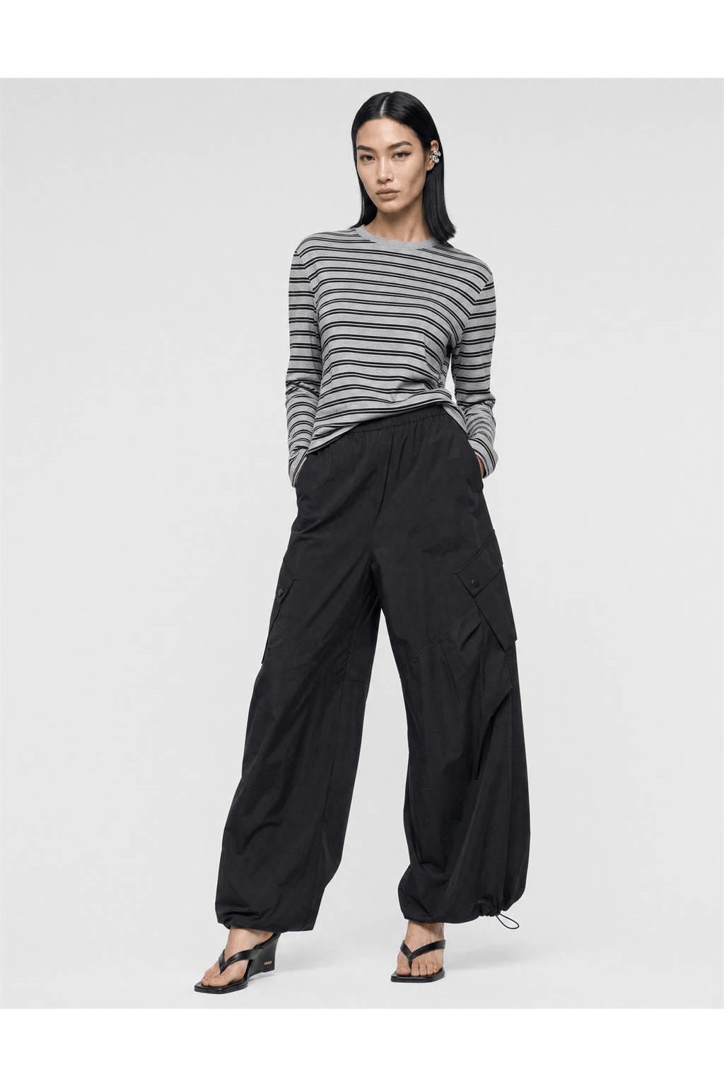 Shoeby ballon cargobroek - zwart