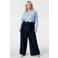 MS Mode gestreepte blouse - lichtblauw