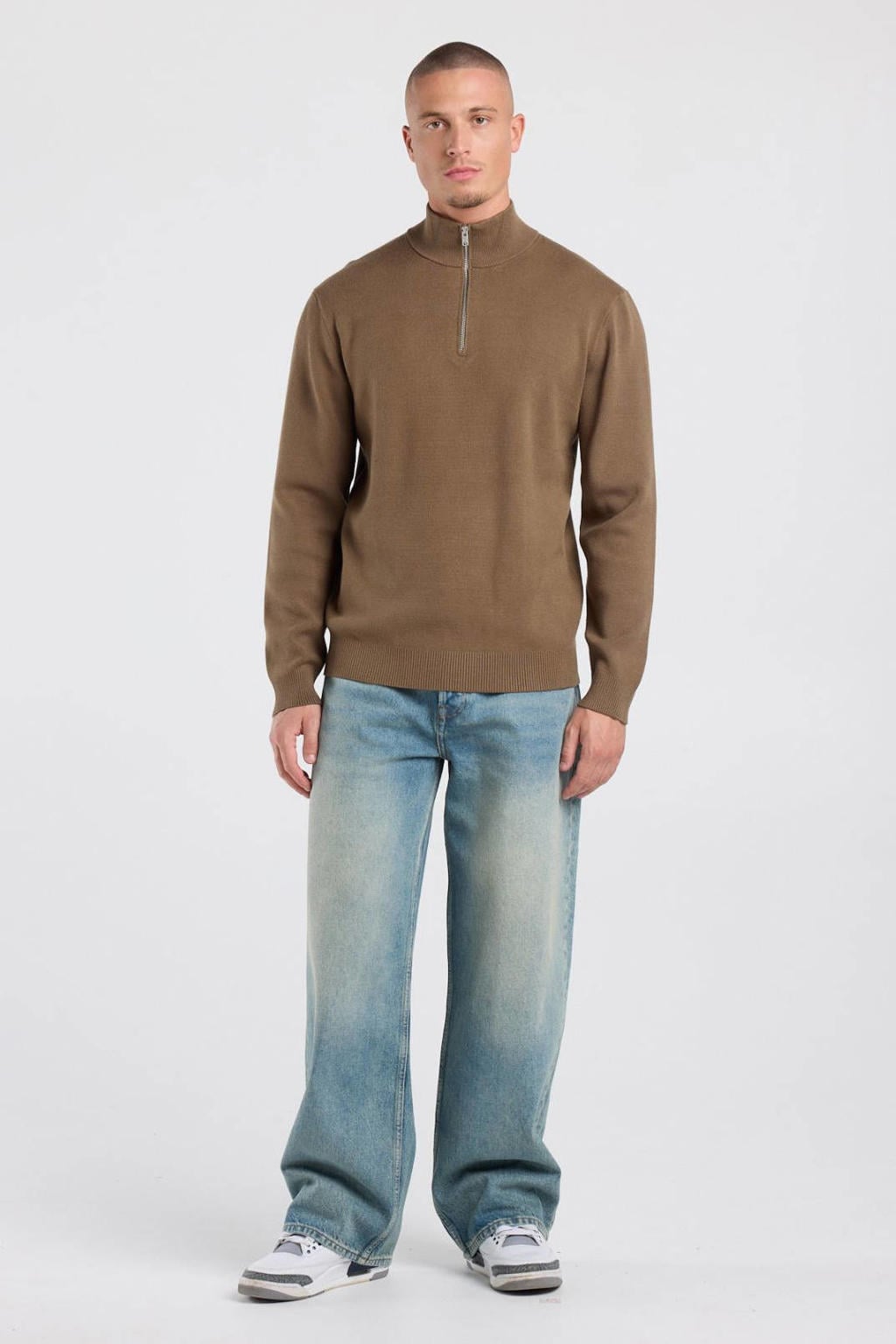 America Today regular fit gebreide trui - bruin