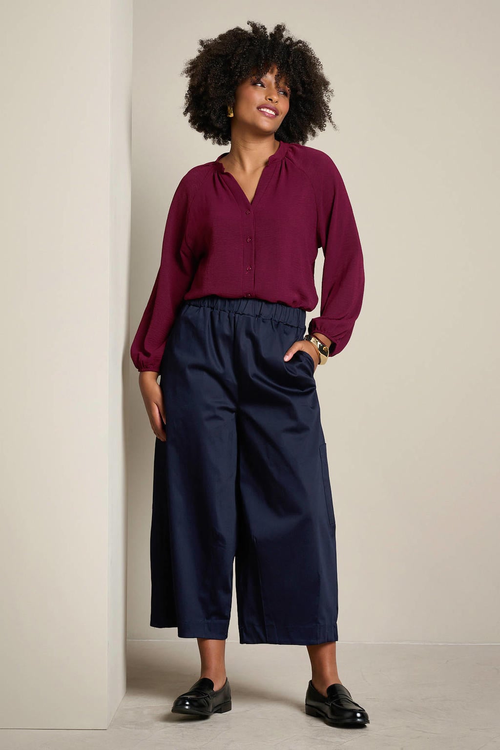 LOLALIZA blouse - donkerrood