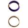 Mango armband - set van 2 paars/goudkleurig