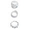 Mango ring - set van 3 zilverkleurig