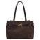 Mango suède shopper donkerbruin