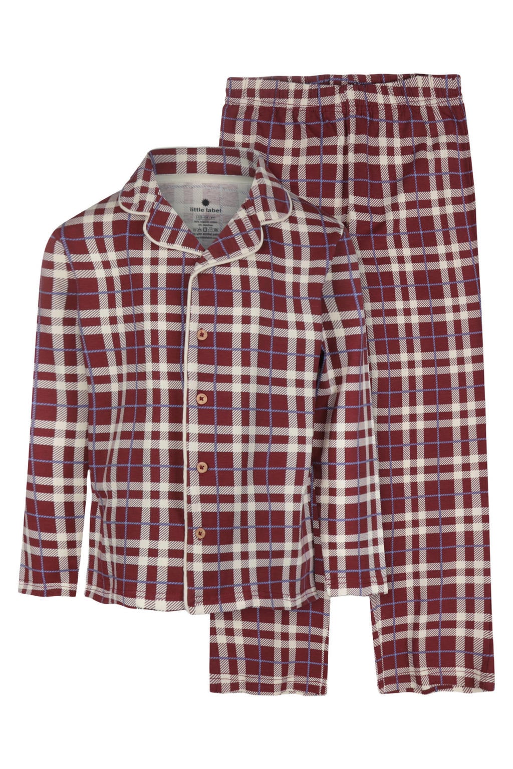 Little Label geruite pyjama - donkerrood