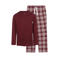 Little Label geruite pyjama - donkerrood/wit