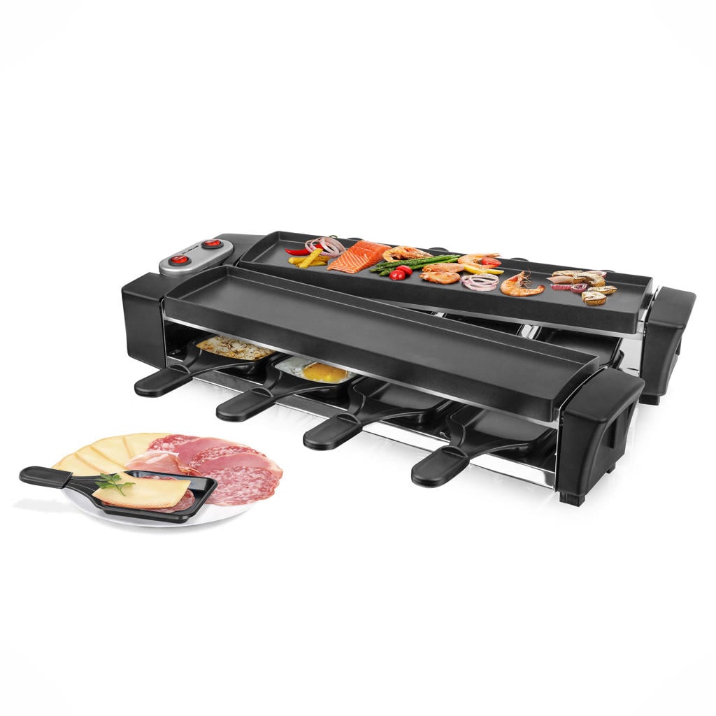 Emerio Raclette Grill - royale grilloppervlakte van 40,6 x 10 cm