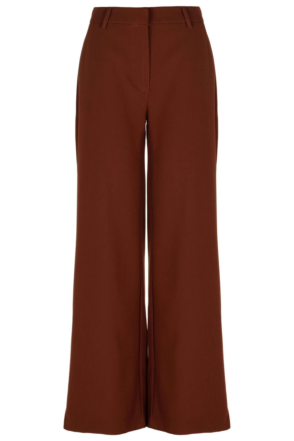 Freebird high waist wide leg broek - donkerrood