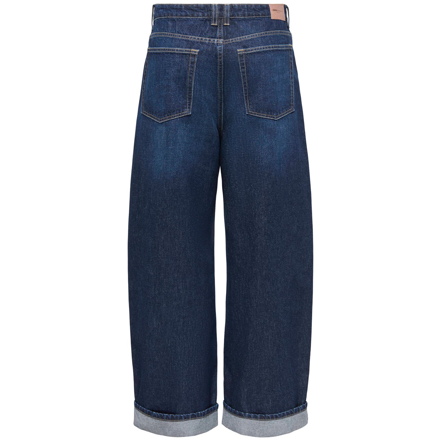 ONLY Onlvanray Mw Loose Fold Up Dnm Cro223 jeans dark blue denim