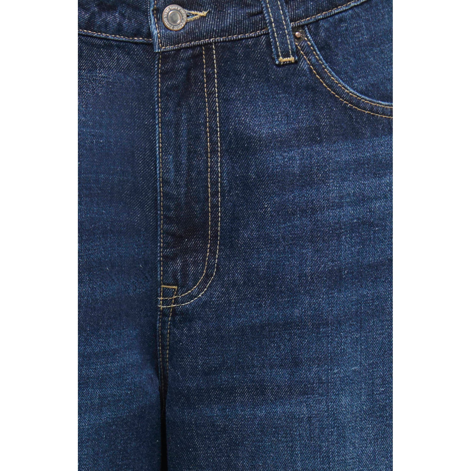 ONLY Onlvanray Mw Loose Fold Up Dnm Cro223 jeans dark blue denim