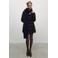 The New Society geruite mini jurk - zwart/bruin