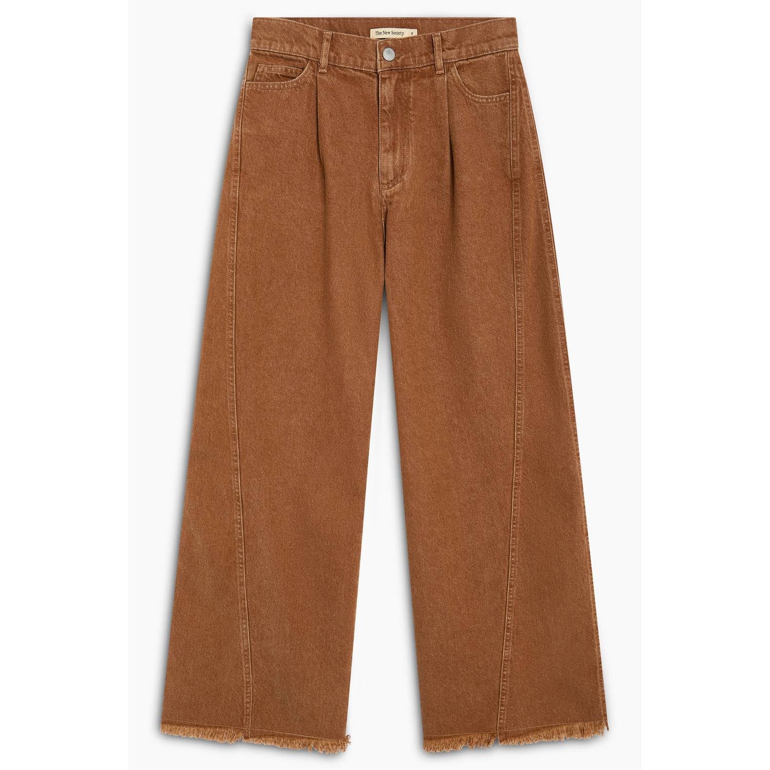 The New Society wide leg broek camel