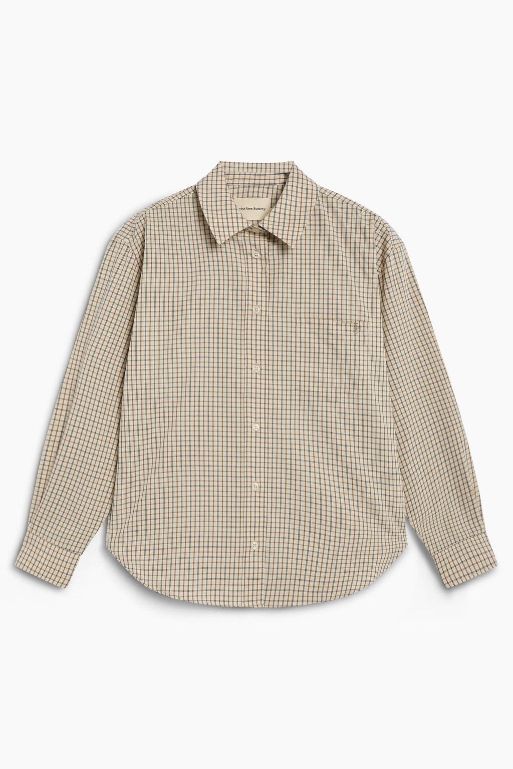 The New Society geruite top - beige