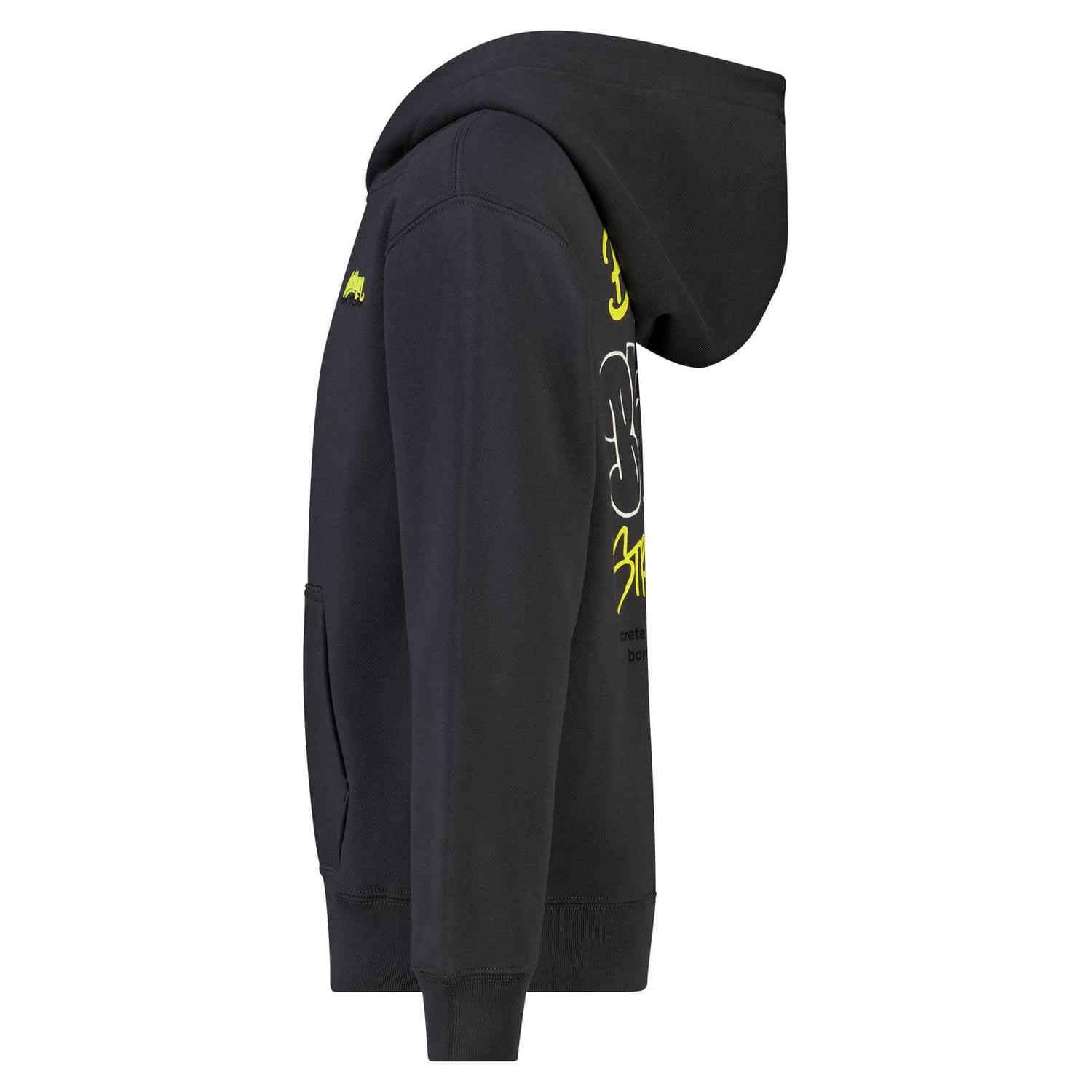America Today hoodie met backprint zwart geel