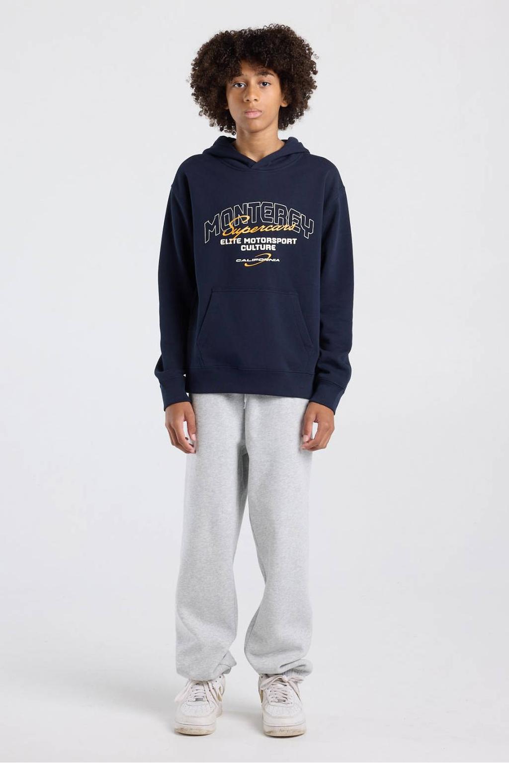 America Today hoodie met tekst - donkerblauw