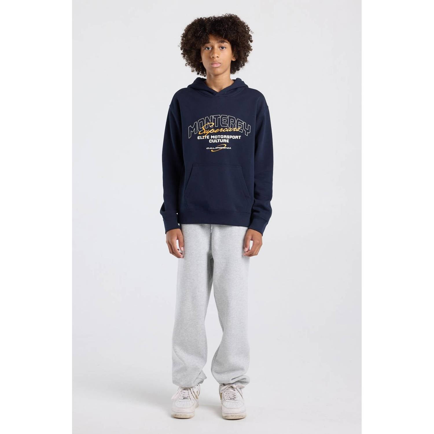 America Today hoodie met tekst donkerblauw