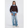 America Today gebreid vest - donkerbruin/lichtblauw