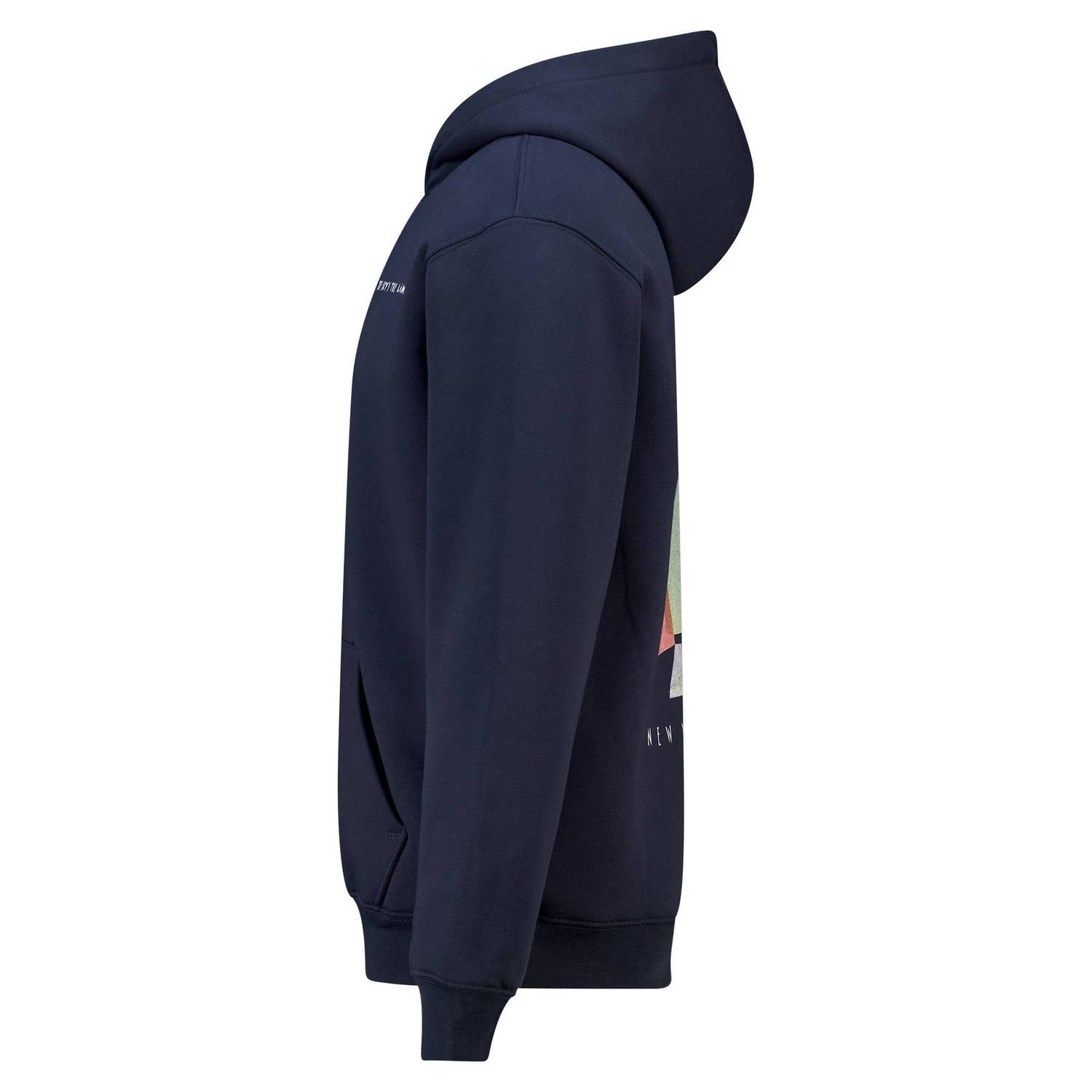 America Today relaxed fit hoodie met backprint donkerblauw