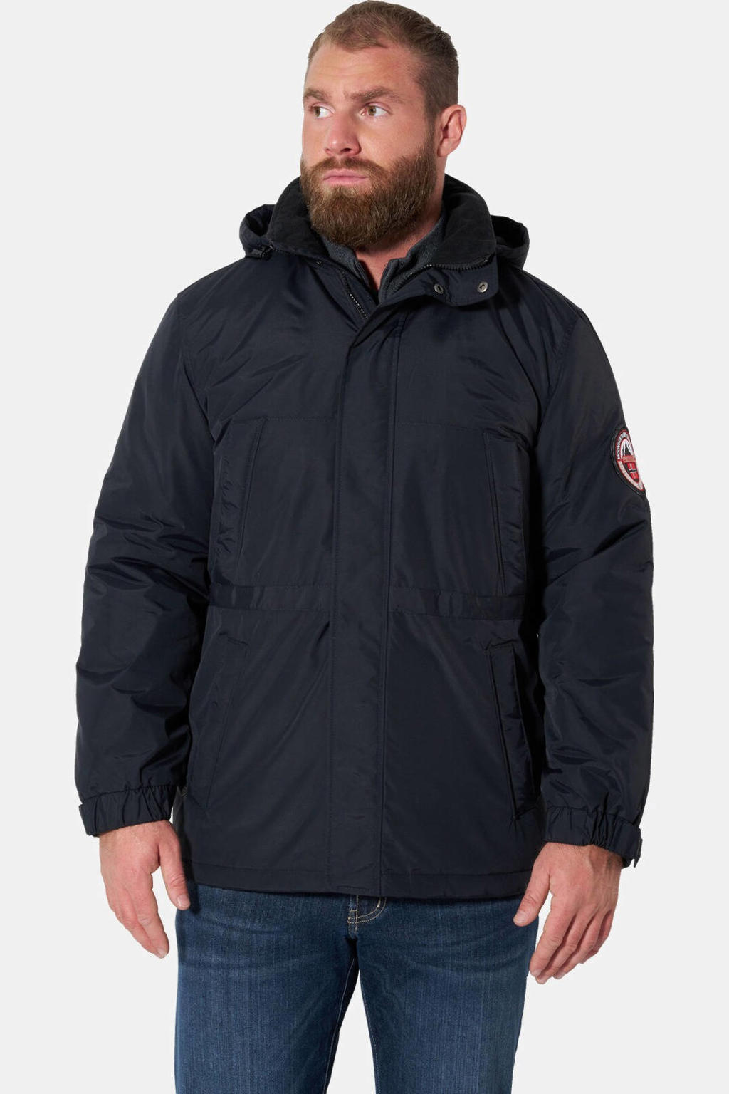 Jan Vanderstorm winterparka Plus Size - zwart