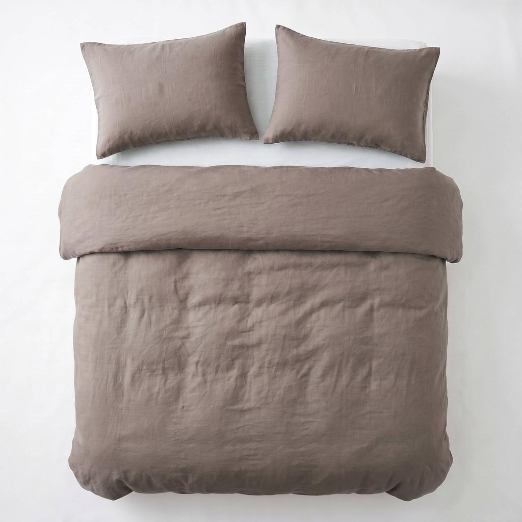 Dreamhouse katoenen lits-jumeaux dekbedovertrek 240x200 cm - taupe
