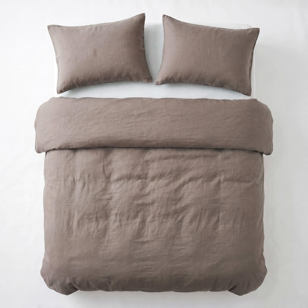 Dreamhouse katoenen 2-persoons dekbedovertrek 200x200 cm - taupe