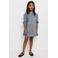 Mango Kids gebloemde midi jurk - blauw/bruin/wit