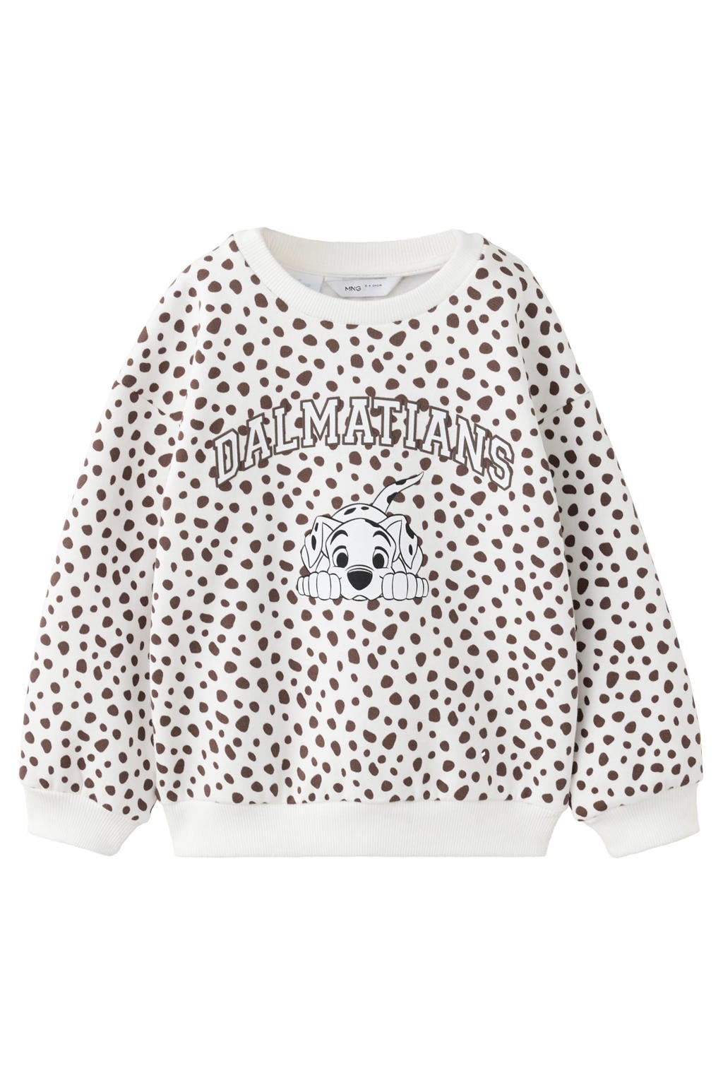 Beige en bruine jongens Mango Kids sweater met lange mouwen en ronde hals