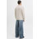 JACK & JONES PREMIUM katoenen relaxed fit gebreide trui - cloud dancer