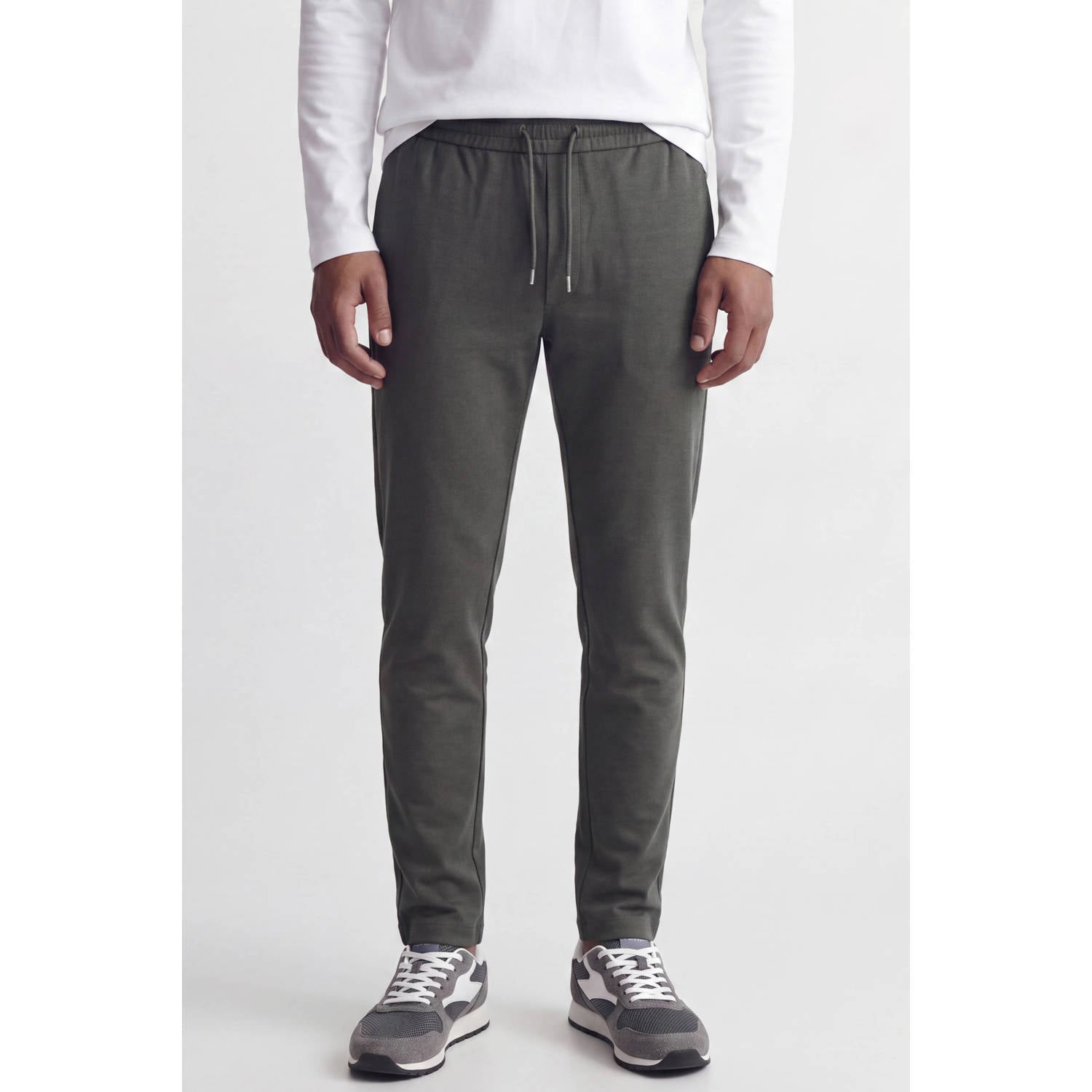 JACK & JONES PANTS STUDIO relaxed fit gebreide joggingbroek beluga