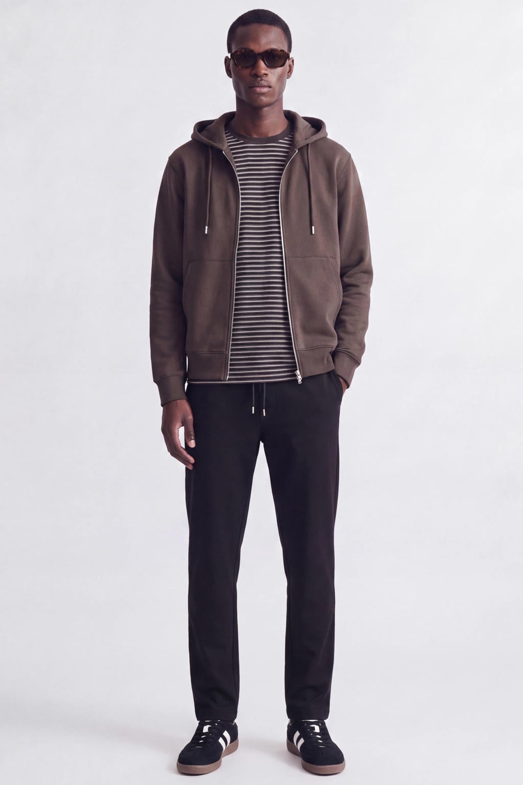 JACK & JONES PANTS STUDIO relaxed fit joggingbroek - zwart