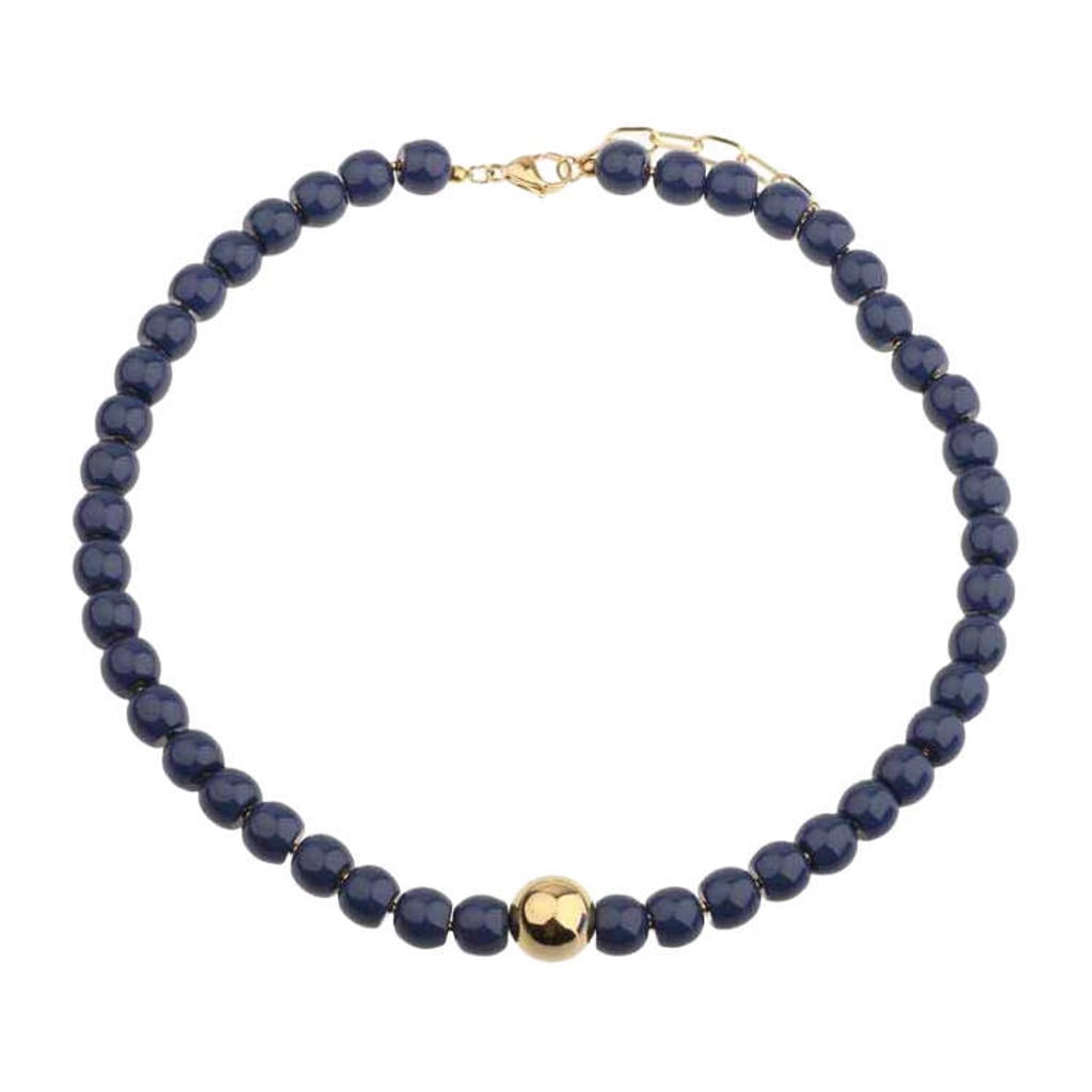 By Jam Gioielli kralenketting donkerblauw