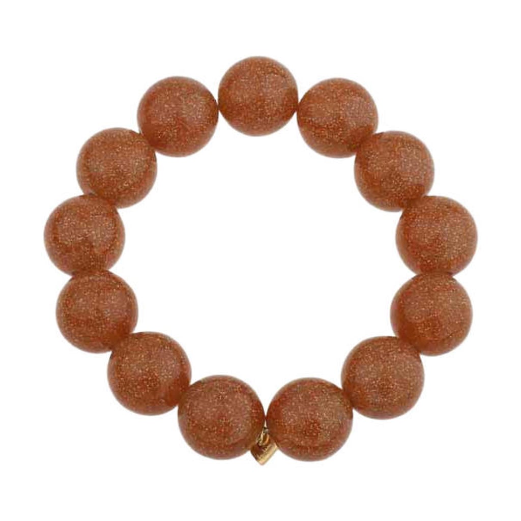 By Jam Gioielli armband met kralen bruin