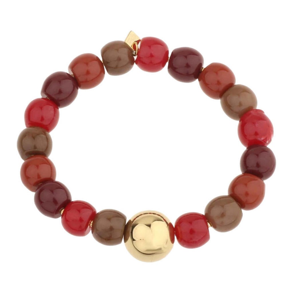 By Jam Gioielli armband bruin/rood