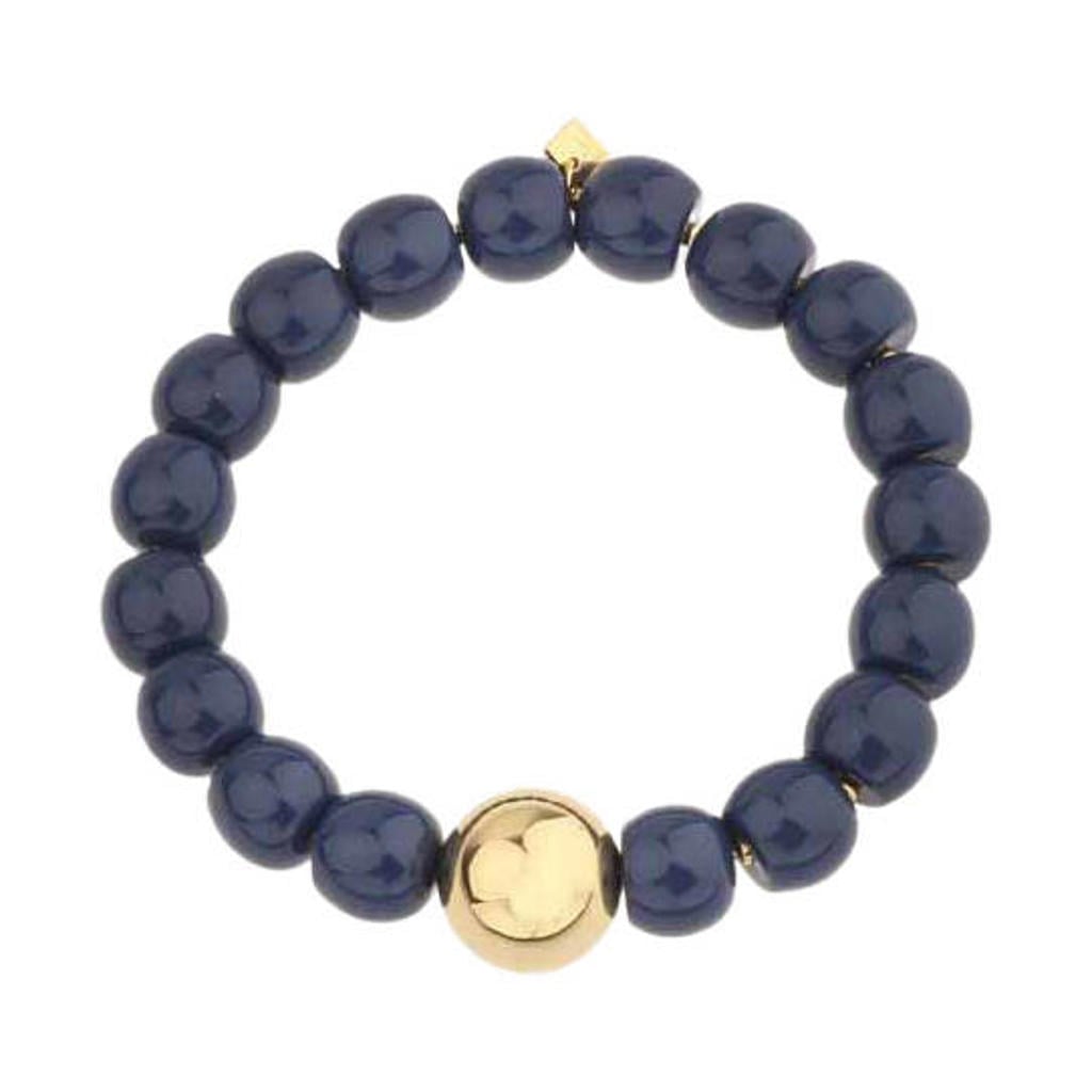 By Jam Gioielli armband met kralen donkerblauw