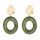 Candy Sweet Jewellery oorbellen goudkleurig/groen