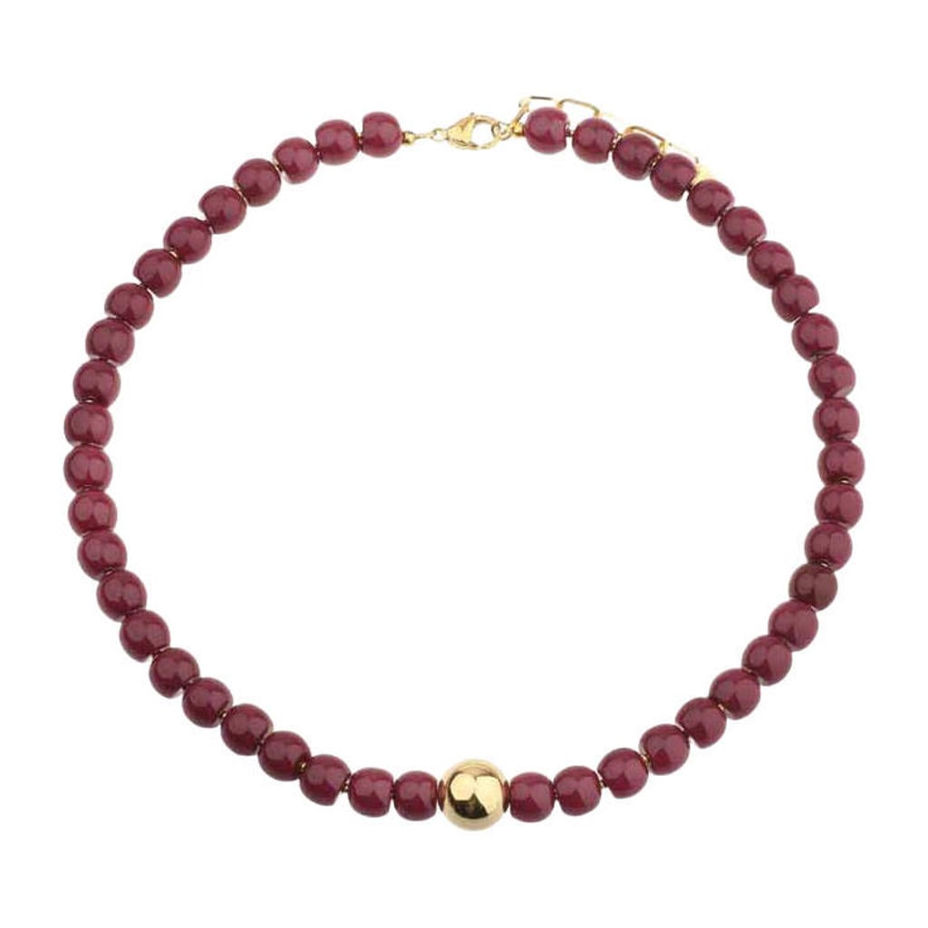 By Jam Gioielli kralenketting bordeauxrood
