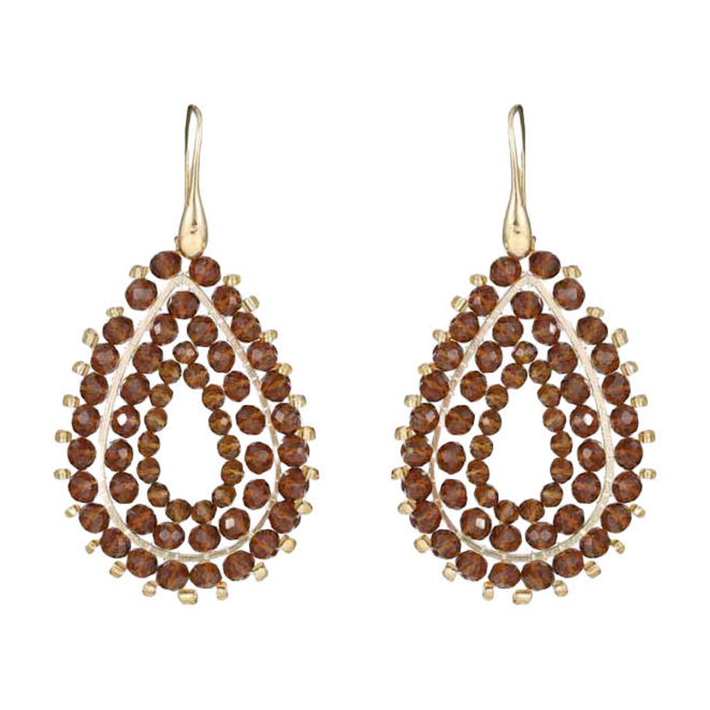 Candy Sweet Jewellery oorbellen goudkleurig/bruin