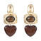 Candy Sweet Jewellery oorbellen goudkleurig/bruin