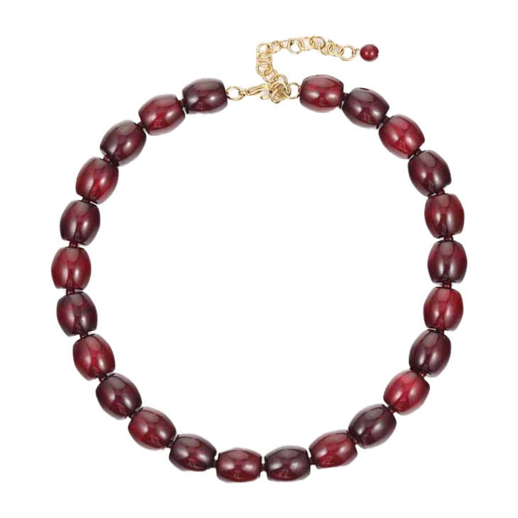 By Jam Gioielli kralenketting bordeauxrood