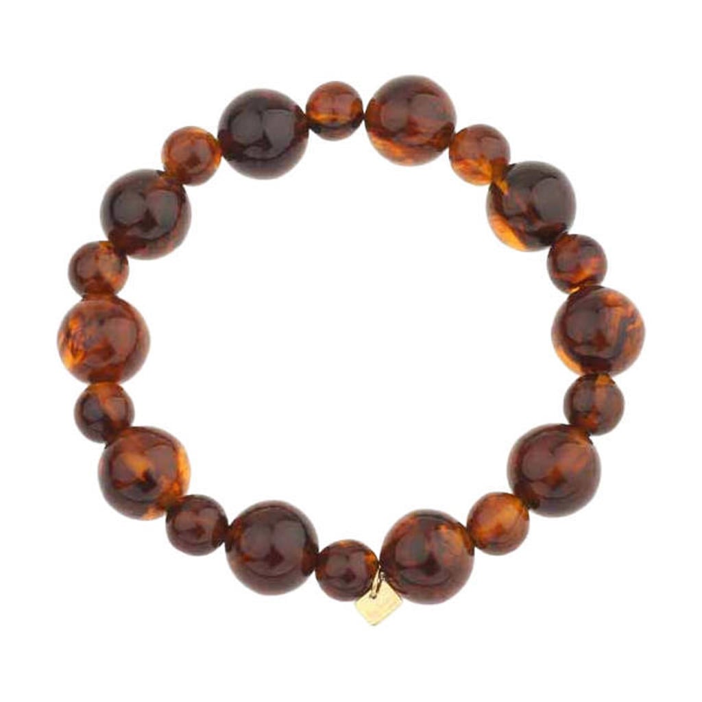 By Jam Gioielli armband met kralen bruin